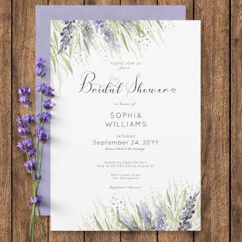 rustic lavender & sage bridal shower invitation