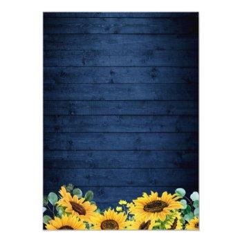 Rustic Navy String Lights Sunflowers Front View