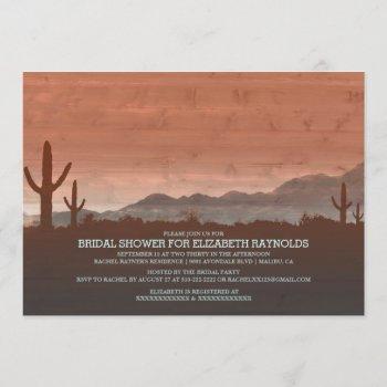 rustic southwestern bridal shower invitations