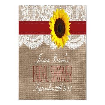 Rustic Sunflower Bridal Shower Recipe Cards Front View