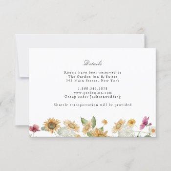 rustic sunflower details card