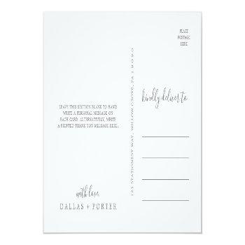 Rustic Sunflower Eucalyptus Thank You Postcard Front View