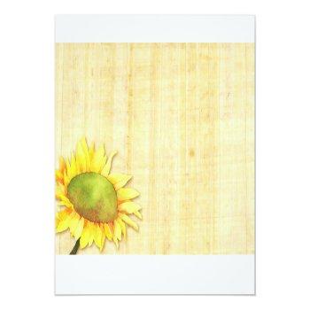 Rustic Sunflower Wedding Reception Enclosure Card Front View