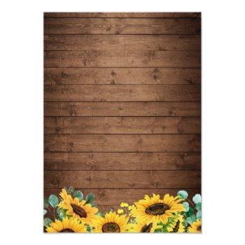 Rustic Sunflowers String Lights Lace Bridal Shower Invitation Front View