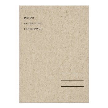 Rustic Violet Purple Floral Leafy Save The Date Postcard Front View