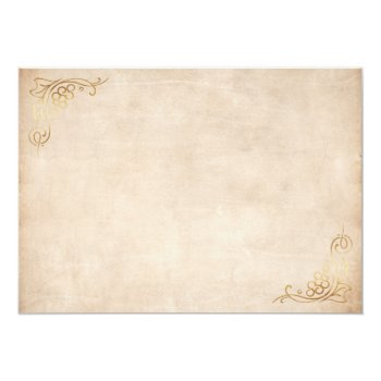 Rustic Watercolor Elegant Vineyard Wedding Rsvp Card Front View