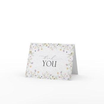 rustic wildflower summer shower thank you card