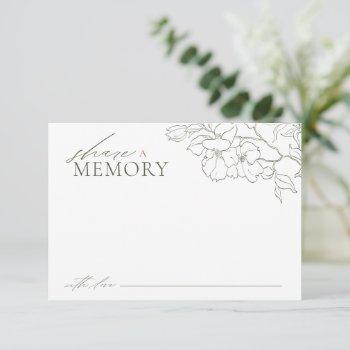 sage green elegant floral share a memory card