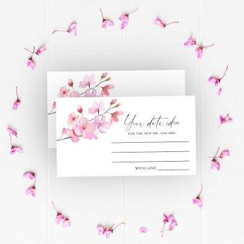 sakura - date night ideas \ date jar enclosure card