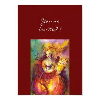 Sapho , Bright Red Yellow Green Invitation Front View