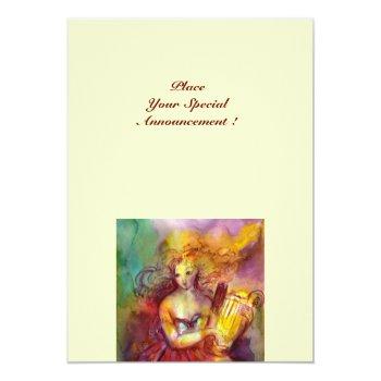 Sapho , Bright Red Yellow Green Invitation Front View