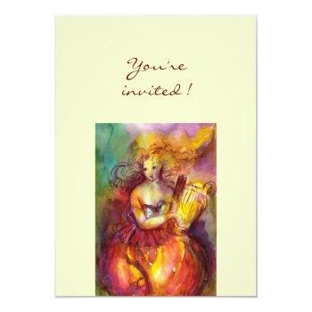 Sapho , Bright Red Yellow Green Invitation Front View