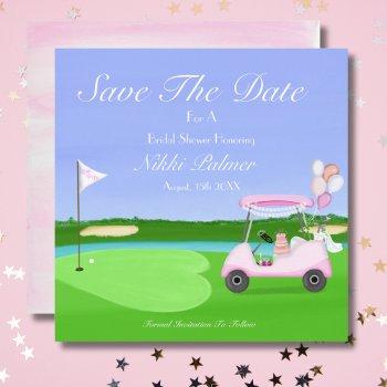 save the date bridal golf bridal shower brunch 