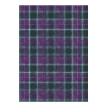 Scottish Green Purple Tartan Front View