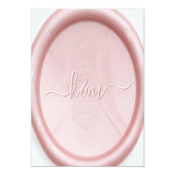 Script Monogram Blush Metallic Wax Seal Sticker Front View
