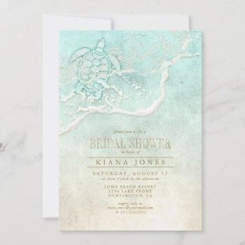 sea foam beach wedding bridal shower id837 invitation