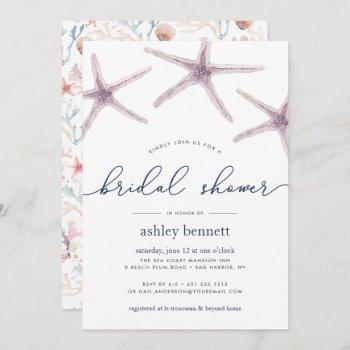 sea star bridal shower invitation