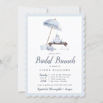 seaside beach bridal brunch shower  invitation