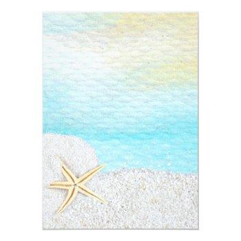 Seaside Beach White Sand Bridesmaids Luncheon Invitation Front View