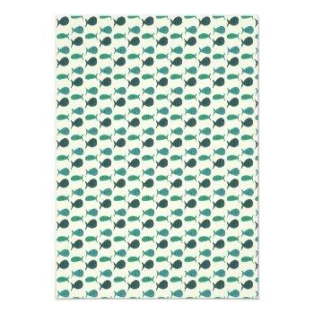 Seaside Soiree Three Fishes Modern Cute Custom Wrapping Paper Sheets Front View