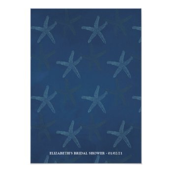 Seaweed Nautical Shower Game Invitation Front View