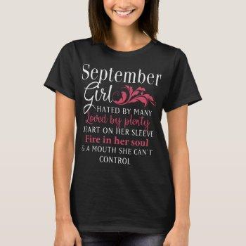 september girl birthday t-shirts