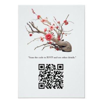 Serene Tranquility Japanese Theme Invitation Front View