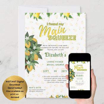 set for summer | fun lemon squeeze bridal shower invitation