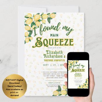 set for summer | fun lemon squeeze bridal shower invitation