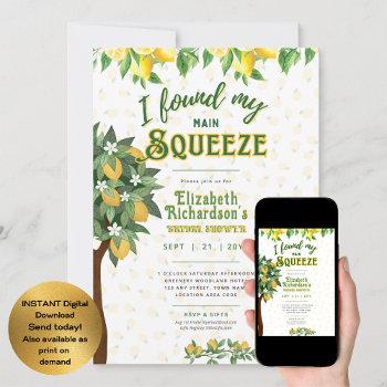 set for summer | fun lemon squeeze bridal shower invitation