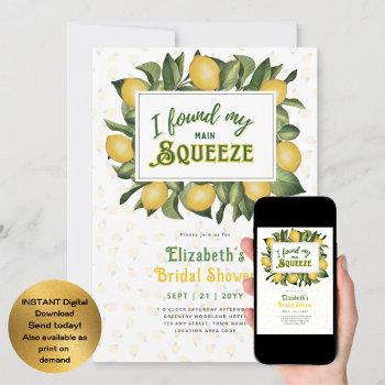 set for summer | fun lemon squeeze bridal shower invitation