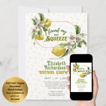 set for summer | fun lemon squeeze bridal shower invitation