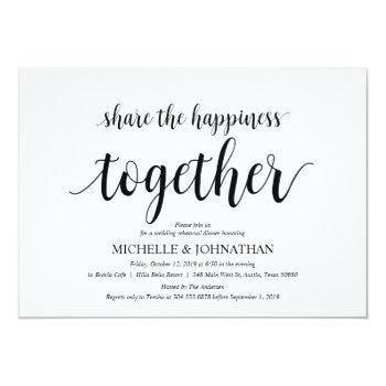 Share The Happiness Wed Rehearsal Dinner Invites Front View