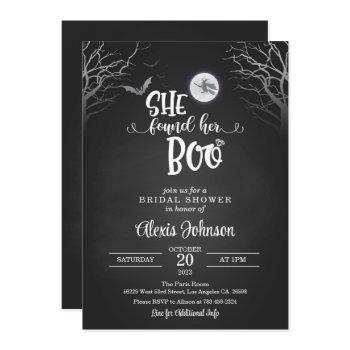 she found her boo bridal shower invitation