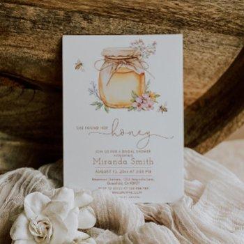 she found her honey bridal shower invitation