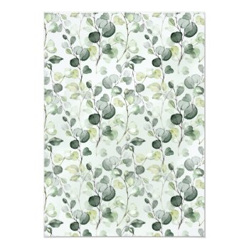 She Found Her Matcha Bridal Shower Eucalyptus Invitation Front View
