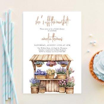 she's fresh off the market bridal shower  invitation