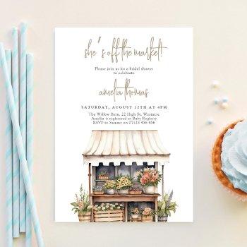 she's fresh off the market bridal shower invitation