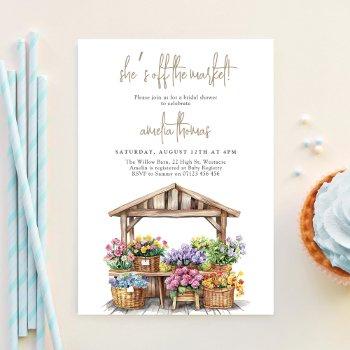 she's fresh off the market bridal shower invitation