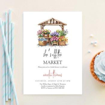 she's off the market bridal shower invitation