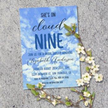 she's on cloud nine! bridal shower invitation