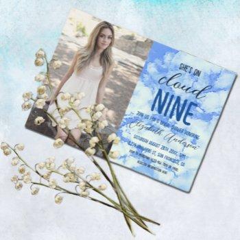 she's on cloud nine! bridal shower invitation