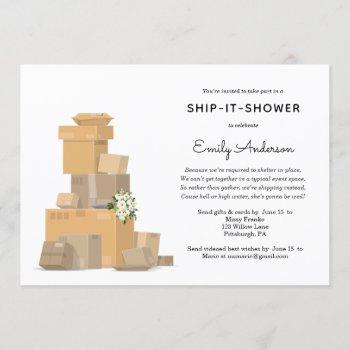 ship it bridal shower invitation