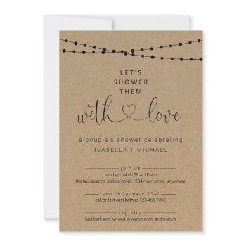shower them with love couple's shower invitation