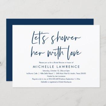 shower with love, modern casual bridal shower invi invitation