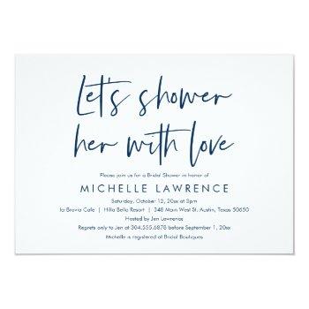 Shower With Love, Modern Casual Bridal Shower Invi Invitation Front View