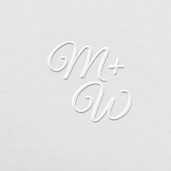 simple elegant calligraphy monogram embosser