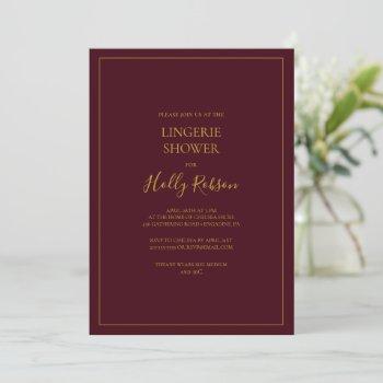 simple elegant christmas | red lingerie shower invitation