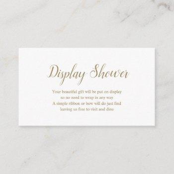 simple elegant gold display shower enclosure card