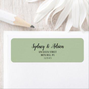 simple minimalist|sage invite return address label